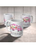 Mr. & Mrs. Panda Kaffeetasse Osterhase Blumenwagen mit Spruch in Weiß