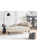 Beliani Chaiselongue IVRY in Beige/Schwarz - (W) 152 x (H) 72 x (L) 62 cm