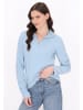 myMo Damen Fleecepullover in Hellblau