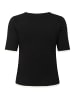 Kaffe Strickpullover KAlizza Regular fit in Black with Chalk contrast