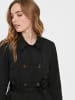 ONLY Kurzer Trench Coat Übergangs Mantel Jacke Zweireihig ONLVALERIE in Schwarz