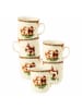 Seltmann Weiden 6er Set Becher mit Henkel Marieluise Weihnachtsnostalgie in Creme 270 ml in creme