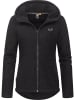 ragwear Kapuzenstrickjacke Lyshka Melange in Black