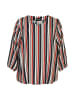 GOZZIP Shirt Bluse Ena in Black/Burn Orange Stripe