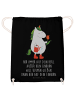 Mr. & Mrs. Panda Gym-Tasche Einhorn Gärtner mit Spruch in Schwarz