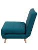 Beliani Einzelsofa SETTEN in Blau/Braun - (W) 104 x (H) 82 x (L) 90 cm