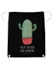Mr. & Mrs. Panda gym tasche Kaktus Wut mit Spruch in Schwarz