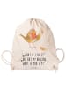 Mr. & Mrs. Panda Stofftasche Rotkehlchen Federn mit Spruch in Creme