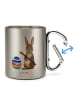 Mr. & Mrs. Panda Becher Hase Eier Malen ohne Spruch in Silber