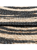 Beliani Geflochtener Teppich ARTORA in Beige/Schwarz - (W) 140 x (H) 0.6 x (L) 140 cm