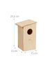 relaxdays Nistkasten in Natur - (B)15 x (H)25,5 x (T)16 cm