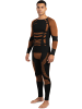normani 2x Herren Thermo Langarmshirt in Orange/Schwarz