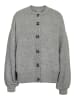 Noisy may Strickjacke mit Knöpfen und Rundhalsausschnitt in Grau-3