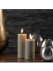Deluxe Homeart LED Kerze Mia Echtwachs flackernd H: 10cm D: 5cm in sandfarben