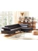 Beliani Ecksofa NORREA in Schwarz/Silber - (W) 262 x (H) 85 x (L) 169 cm
