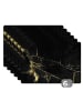 OnlyWow Platzset - Tischset (6-teilig) Goldfarben, abwaschbar