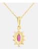 Diamant L'éternel Kette mit Anhänger, mit Rubin, 375 Gelbgold