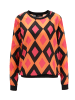Aniston SELECTED Shirtbluse in schwarz-orange-pink