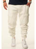 DAILY COTTON Jogginghose - als Cargohose - Lange Trainingshose Sweatpants in Off White