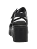 rieker Keilsandalette in schwarz