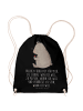 Mr. & Mrs. Panda Drawstring Bag Bär Marienkäfer mit Spruch in Schwarz