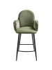 Beliani 2-tlg Barhocker AMITY in Grün/Schwarz