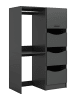ebuy24 Waschmaschinenschrank Free (2-teilig) Anthrazit 126 x 68 cm