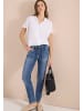 Cecil Mid Waist Slim Leg Jeans im Casual Fit in Blau