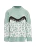 VIRITA Women Strickpullover in Lagune Wollweiss
