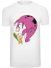 F4NT4STIC T-Shirt T-Shirt Die Familie Feuerstein Bamm Bamm And Dino in weiß