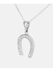Diamant L'éternel Halskette mit Anhänger aus 375 Weißgold mit Zirkonia