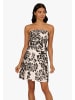 Adrianna Papell Cocktail Kleid Strapless Mikado Short Dress in Ivory_Black