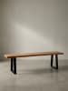 KADIMA DESIGN Esszimmerbank 140x40x45,5 cm Massivholz / Metall mit