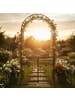 relaxdays Rosenbogen "Portal" in Schwarz - (B)202 x (H)220 x (T)50 cm