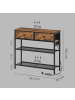 SONGMICS Konsolentisch Bellah in Vintage-Braun - (B)30 x (H)78.7 x (T)76.7 cm