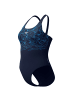 Speedo Hyperboom Placement Muscleback Trainingsbadeanzug  in Blau