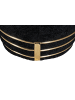 Kayoom Hocker Doric in schwarz - gold