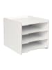 relaxdays Briefablage in Weiß - (B)25 x (H)25 x (T)31 cm