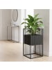 relaxdays Blumenständer "B" in Schwarz - (B)30.5 x (H)61 x (T)30.5 cm