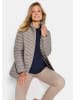 GOLDNER Kurzgröße:  Herbstjacke mit Daunen, Stehkragen in taupe