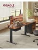 VASAGLE Schreibtisch Balok in Vintagebraun - (B)140 x (H)(72-120) x (T)60 cm