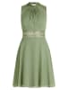 Vera Mont Cocktailkleid mit Spitzeneinsatz in Autumn Green
