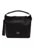 Pompei Donatella Schwarz Leder Damen Schulter Tasche