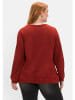 sheego Sweatshirt in rostrot meliert