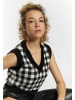 myMo ROCKS Damen Strick Pullunder in Schwarz Weiss