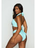 Moda Minx Bikinioberteil Hera Fixed Droplet Cross Over Top in Blue