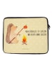 Mr. & Mrs. Panda Laptop Tasche Igel Grillen mit Spruch in Gelb Pastell