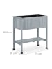 relaxdays Hochbeet in Grau - (B)74 x (H)80,5 x (T)38 cm
