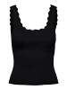 JDY Tanktop 'Nanna Scallop' in Schwarz