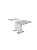 möbel-direkt Säulentisch 110 - 150 cm Sandra in Betonoptik grau/weiß